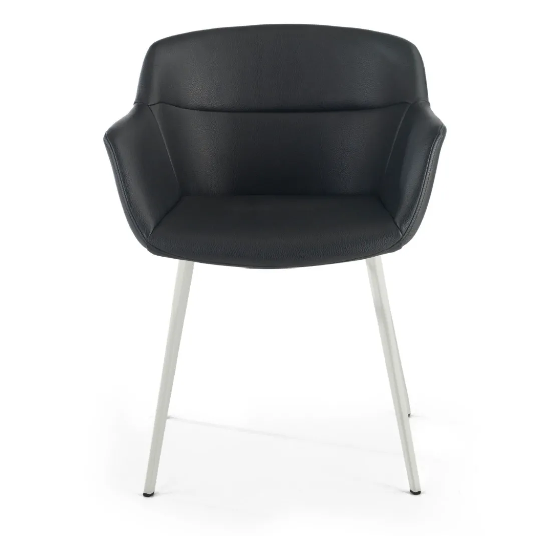 Silla confidente Anne, 4 patas Ecopiel