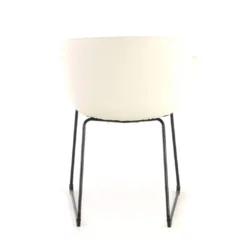 Silla confidente Anne, patín Asiento Ecopiel
