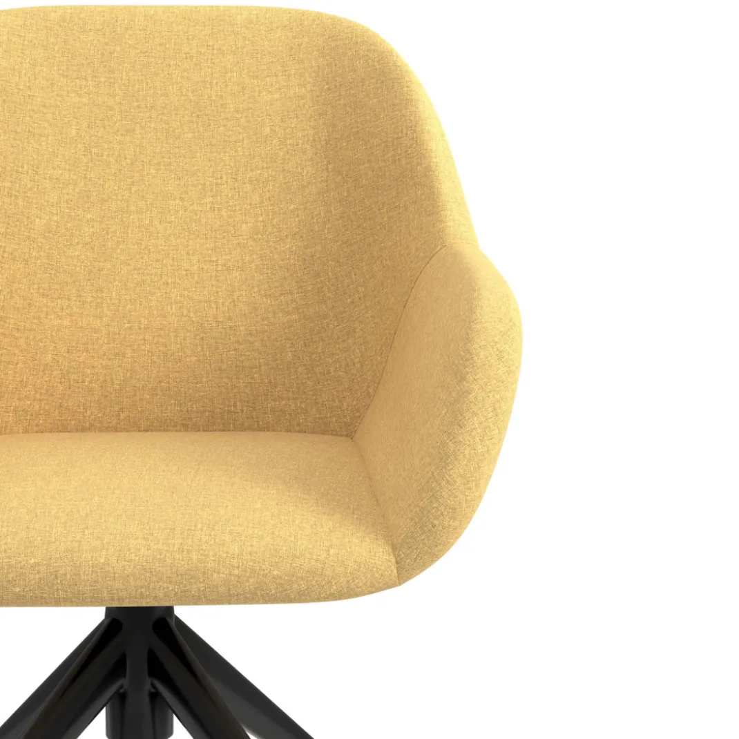 Silla confidente con ruedas moon base de aluminio