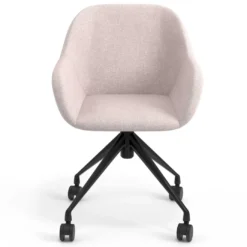 Silla confidente con ruedas moon base de aluminio