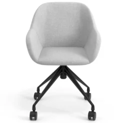 Silla confidente con ruedas moon base de aluminio
