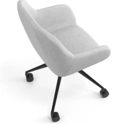 Silla confidente con ruedas moon base de aluminio