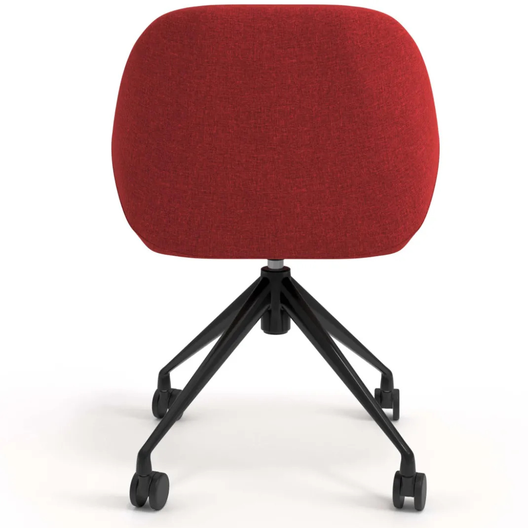Silla confidente con ruedas moon base de aluminio