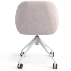 Silla confidente con ruedas moon base de aluminio
