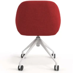 Silla confidente con ruedas moon base de aluminio