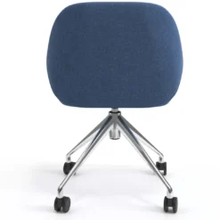 Silla confidente con ruedas moon base de aluminio