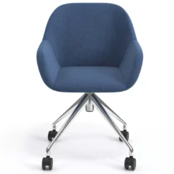 Silla confidente con ruedas moon base de aluminio