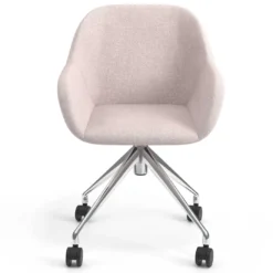 Silla confidente con ruedas moon base de aluminio