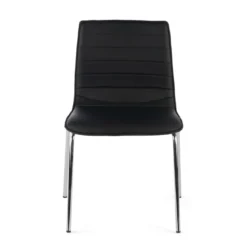 Silla confidente Cube 4 Patas estructura cromo ecopiel