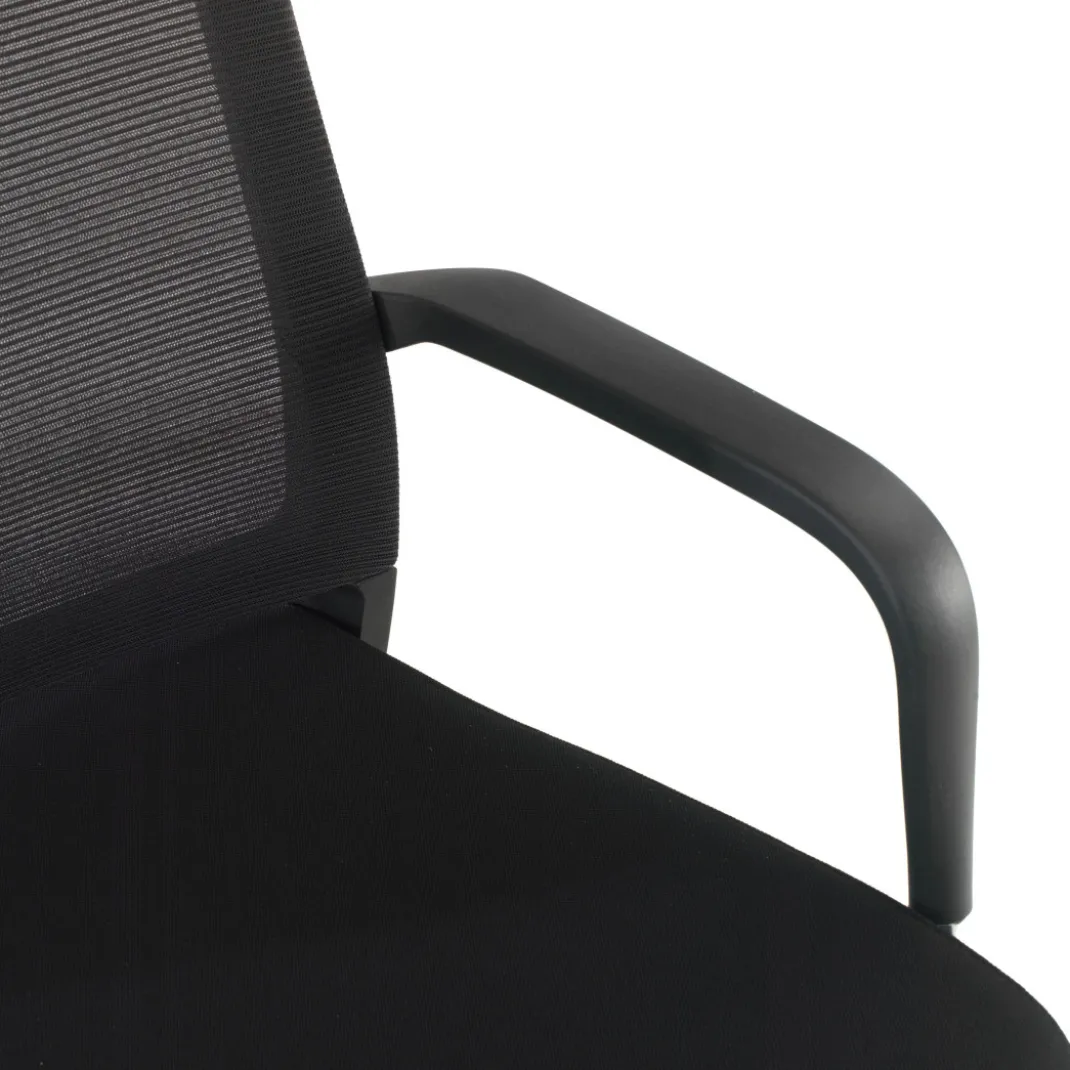 Silla confidente Dante patín, respaldo ergonómico red