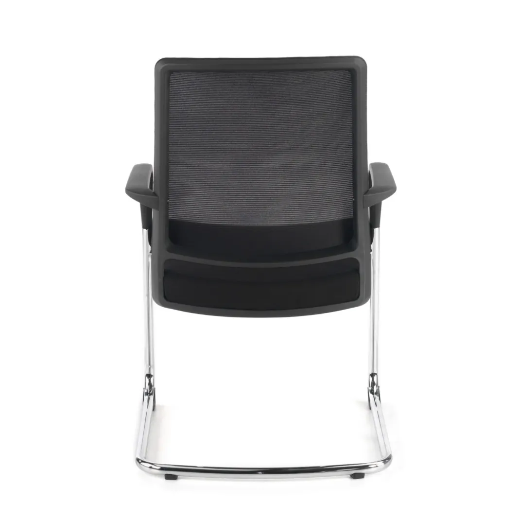 Silla confidente Dante patín, respaldo ergonómico red