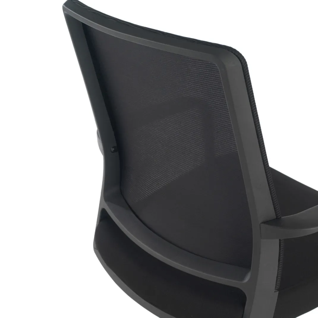 Silla confidente Dante patín, respaldo ergonómico red