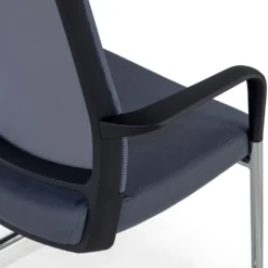 Silla confidente Dante patín, respaldo ergonómico red