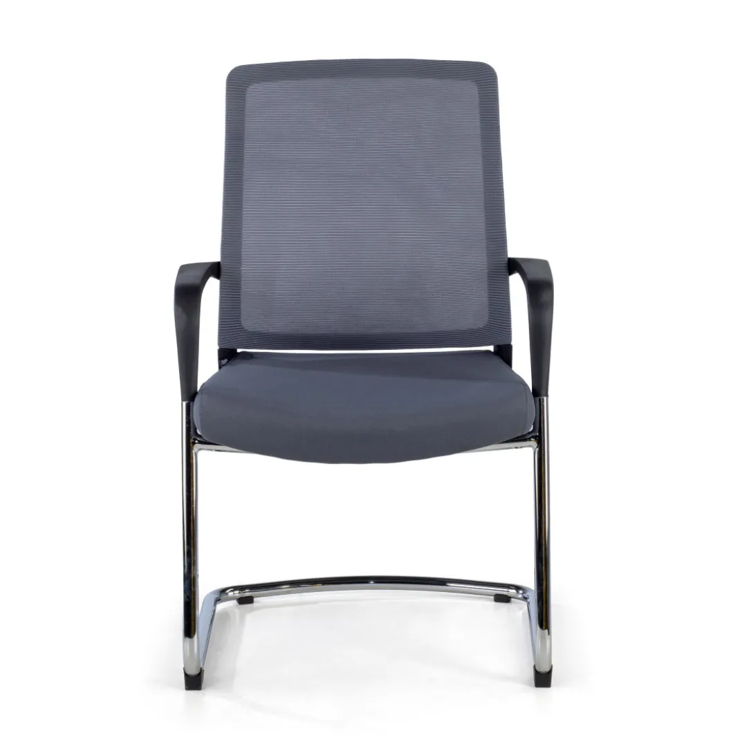 Silla confidente Dante patín, respaldo ergonómico red