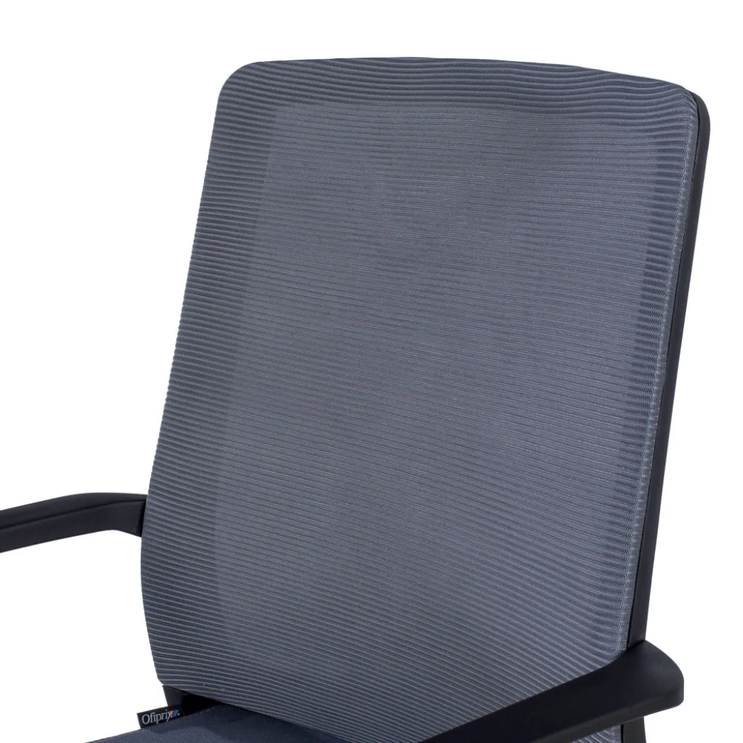 Silla confidente Dante patín, respaldo ergonómico red