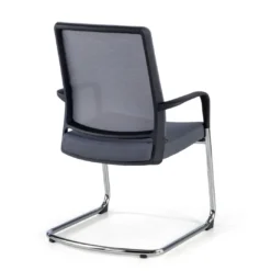 Silla confidente Dante patín, respaldo ergonómico red