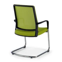 Silla confidente Dante patín, respaldo ergonómico red