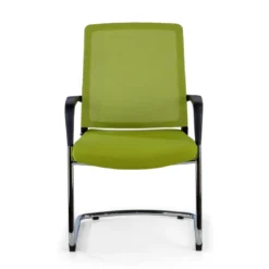 Silla confidente Dante patín, respaldo ergonómico red
