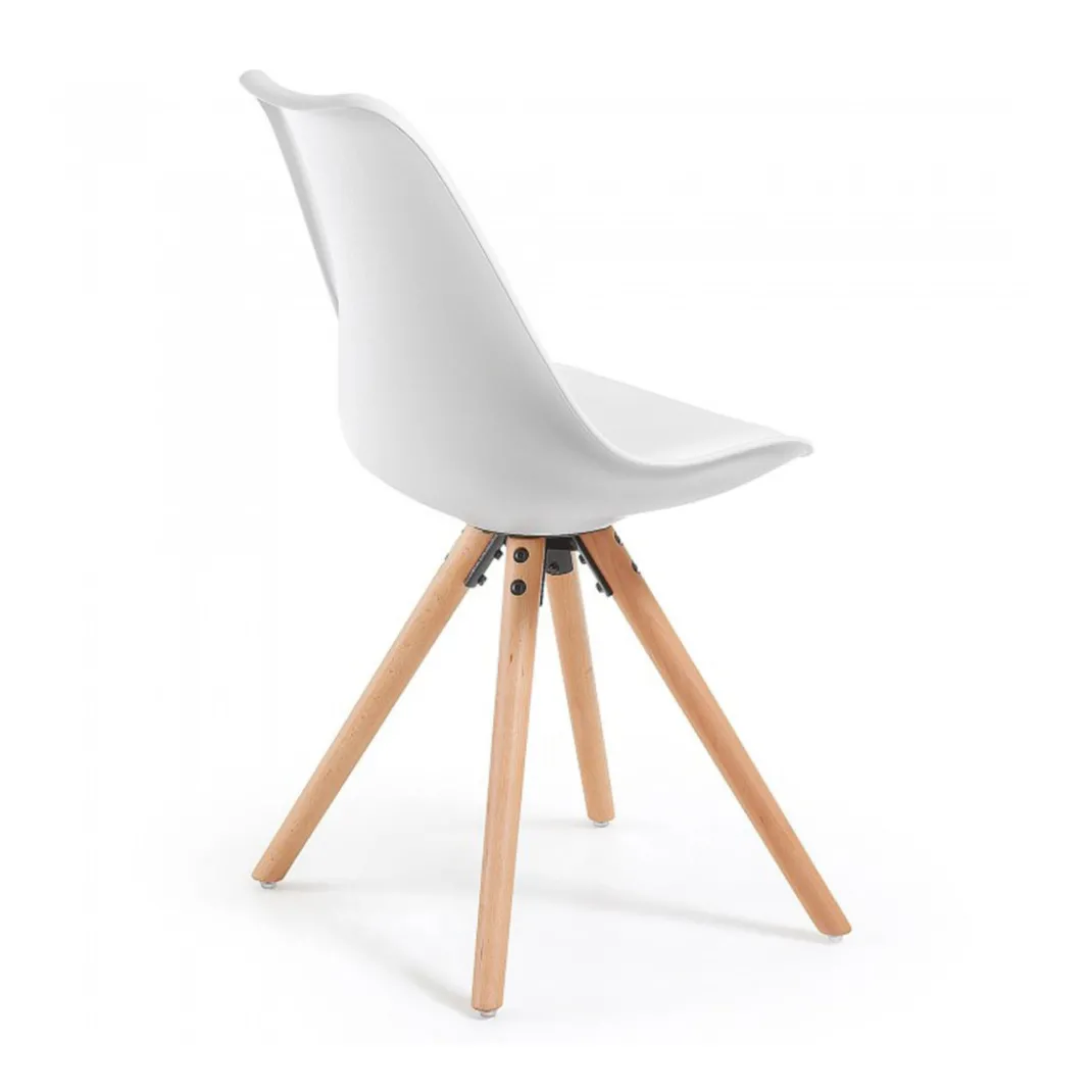 Silla confidente de diseño Nordic, patas de madera