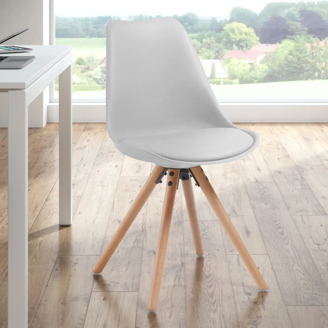 Silla confidente de diseño Nordic, patas de madera