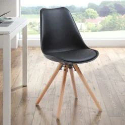 Silla confidente de diseño Nordic, patas de madera