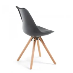 Silla confidente de diseño Nordic, patas de madera