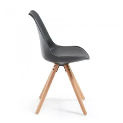 Silla confidente de diseño Nordic, patas de madera