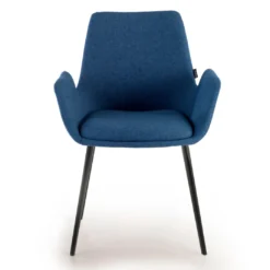 Silla Confidente Elodie, 4 Patas, brazos tapizados, Estructura metálica