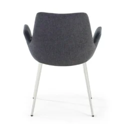 Silla Confidente Elodie, 4 Patas, brazos tapizados, Estructura metálica