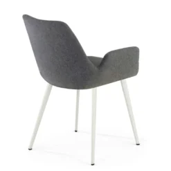 Silla Confidente Elodie, 4 Patas, brazos tapizados, Estructura metálica