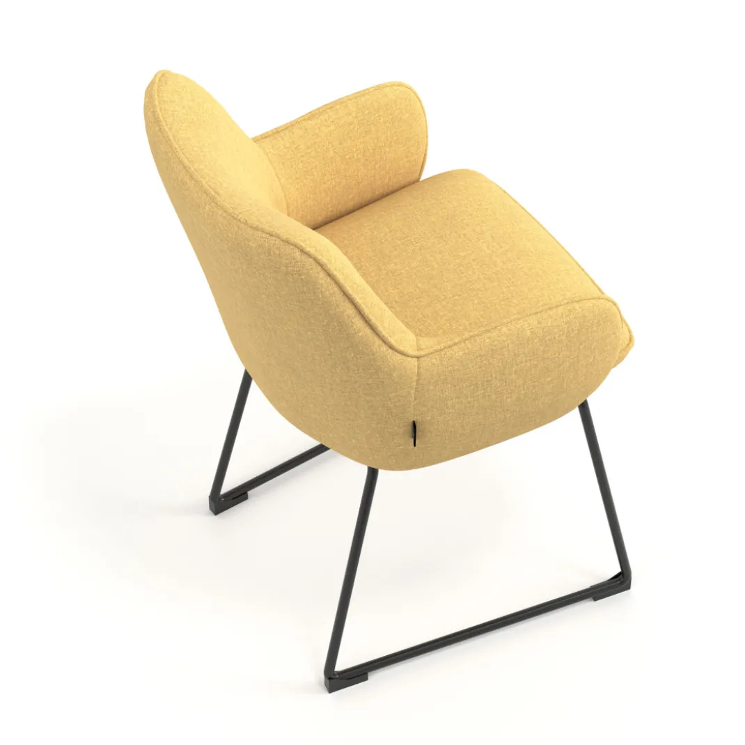 Silla confidente Gala, estructura patín