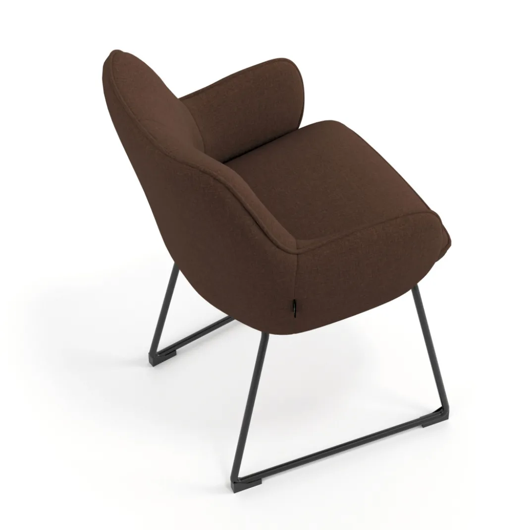 Silla confidente Gala, estructura patín