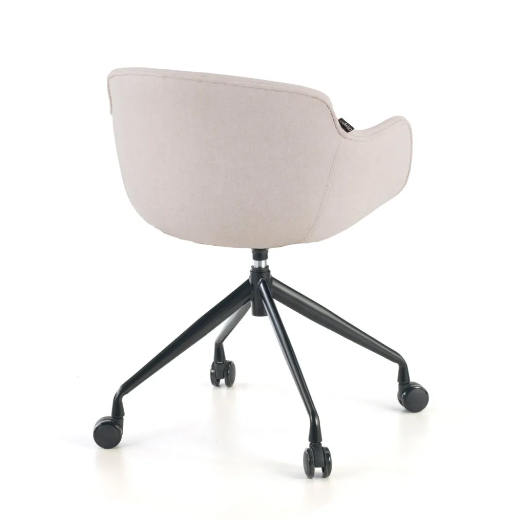 Silla Confidente Ivonne, Giratoria con ruedas, Tapizada