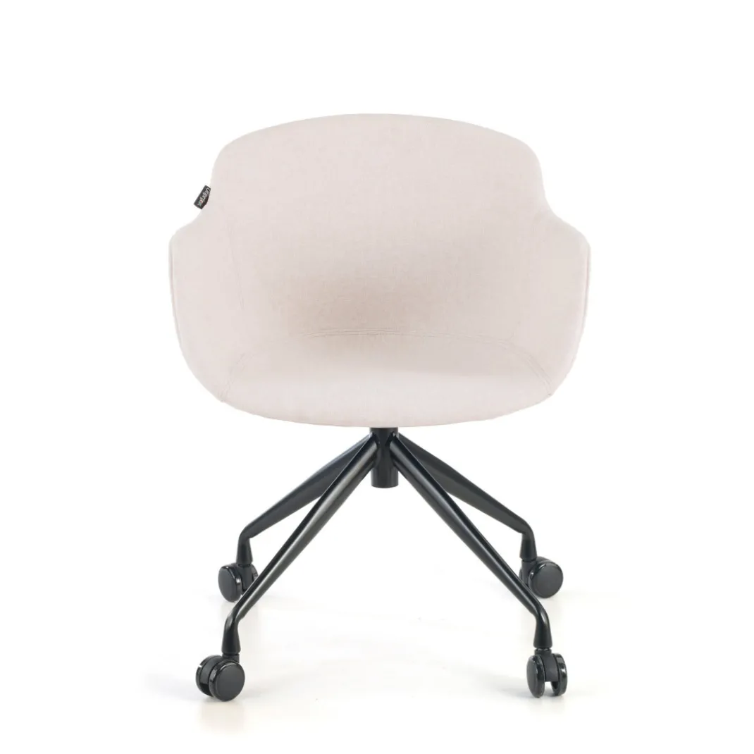 Silla Confidente Ivonne, Giratoria con ruedas, Tapizada