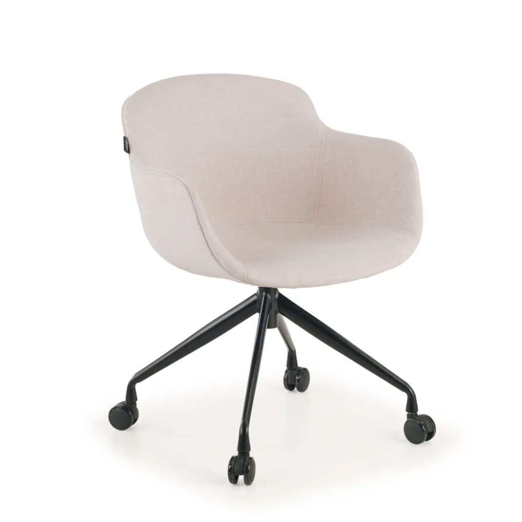 Silla Confidente Ivonne, Giratoria con ruedas, Tapizada