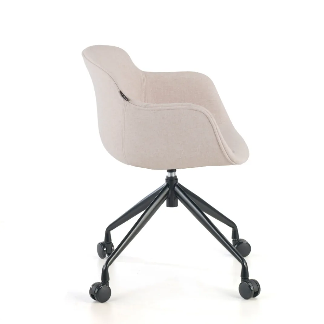 Silla Confidente Ivonne, Giratoria con ruedas, Tapizada