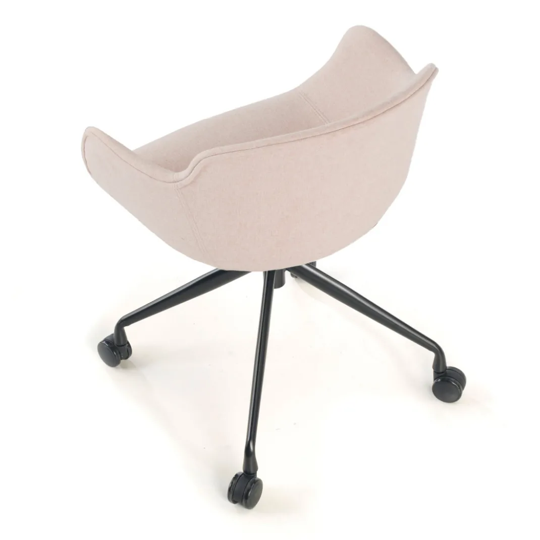 Silla Confidente Ivonne, Giratoria con ruedas, Tapizada