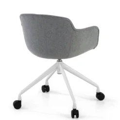 Silla Confidente Ivonne, Giratoria con ruedas, Tapizada