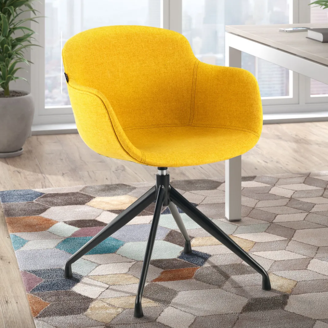 Silla confidente Ivonne Giratoria Asiento Tapizado