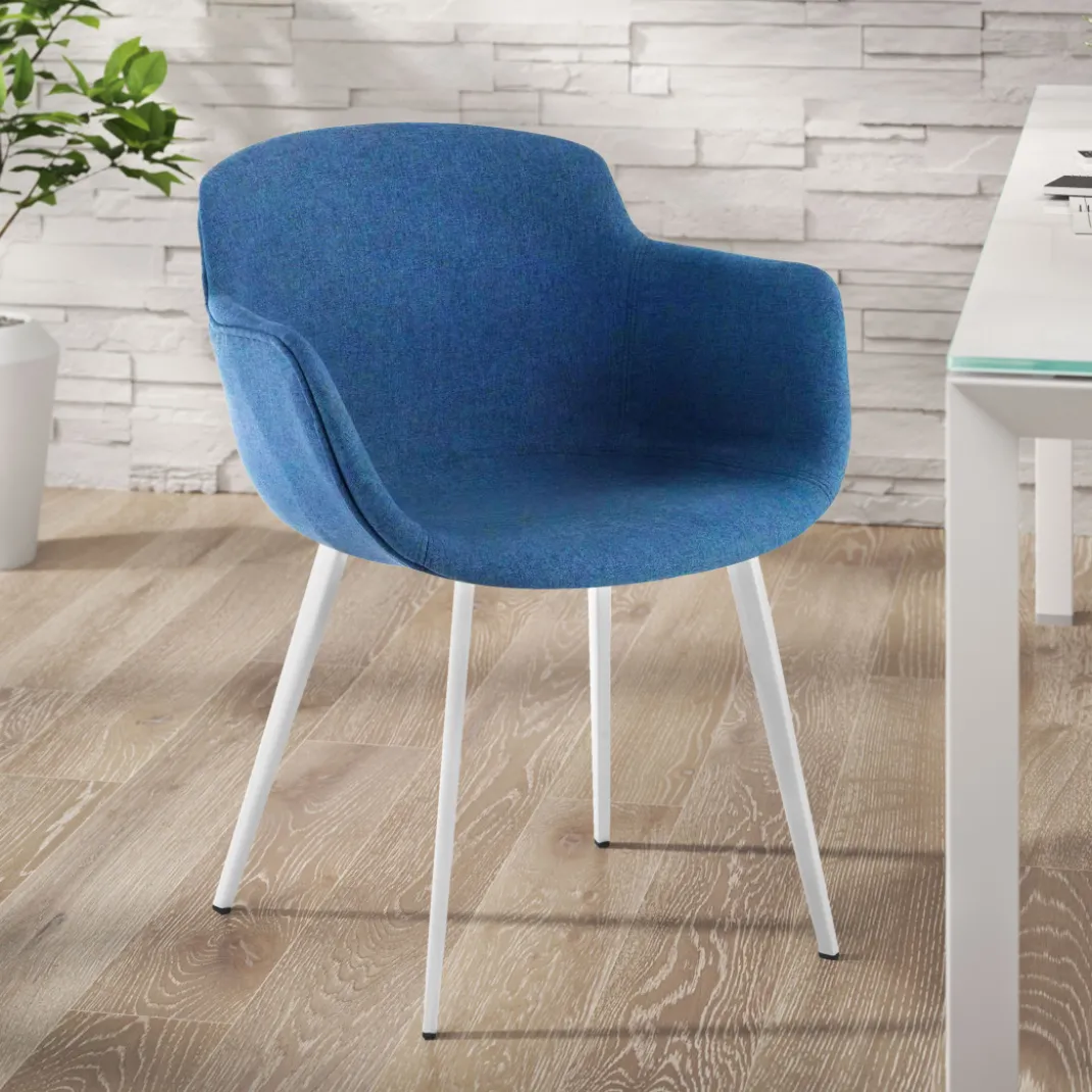 Silla confidente Ivonne, Patas, Estructura metálica, Tapizada