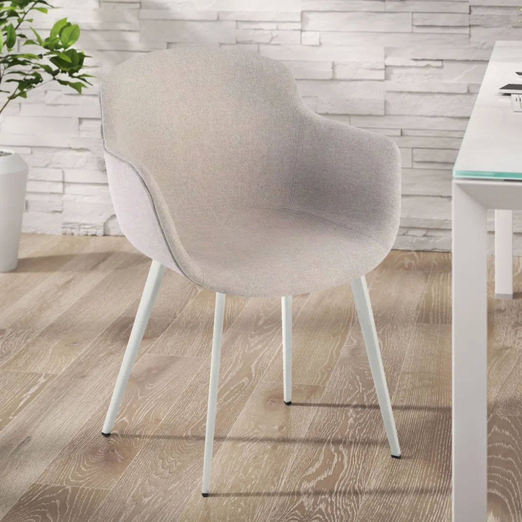 Silla confidente Ivonne, Patas, Estructura metálica, Tapizada