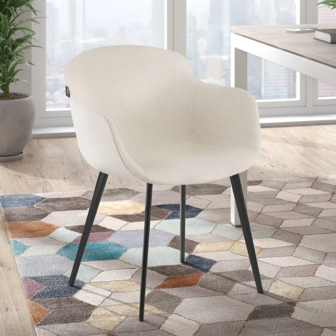 Silla confidente Ivonne, Patas, Estructura metálica, Tapizada