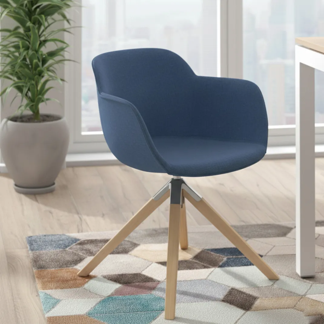 Silla confidente Ivonne Patas Madera Tapizado