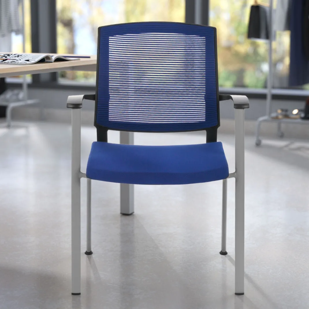 Silla Confidente Maya estructura patin red