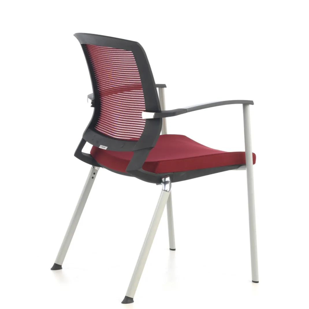 Silla Confidente Maya estructura patin red
