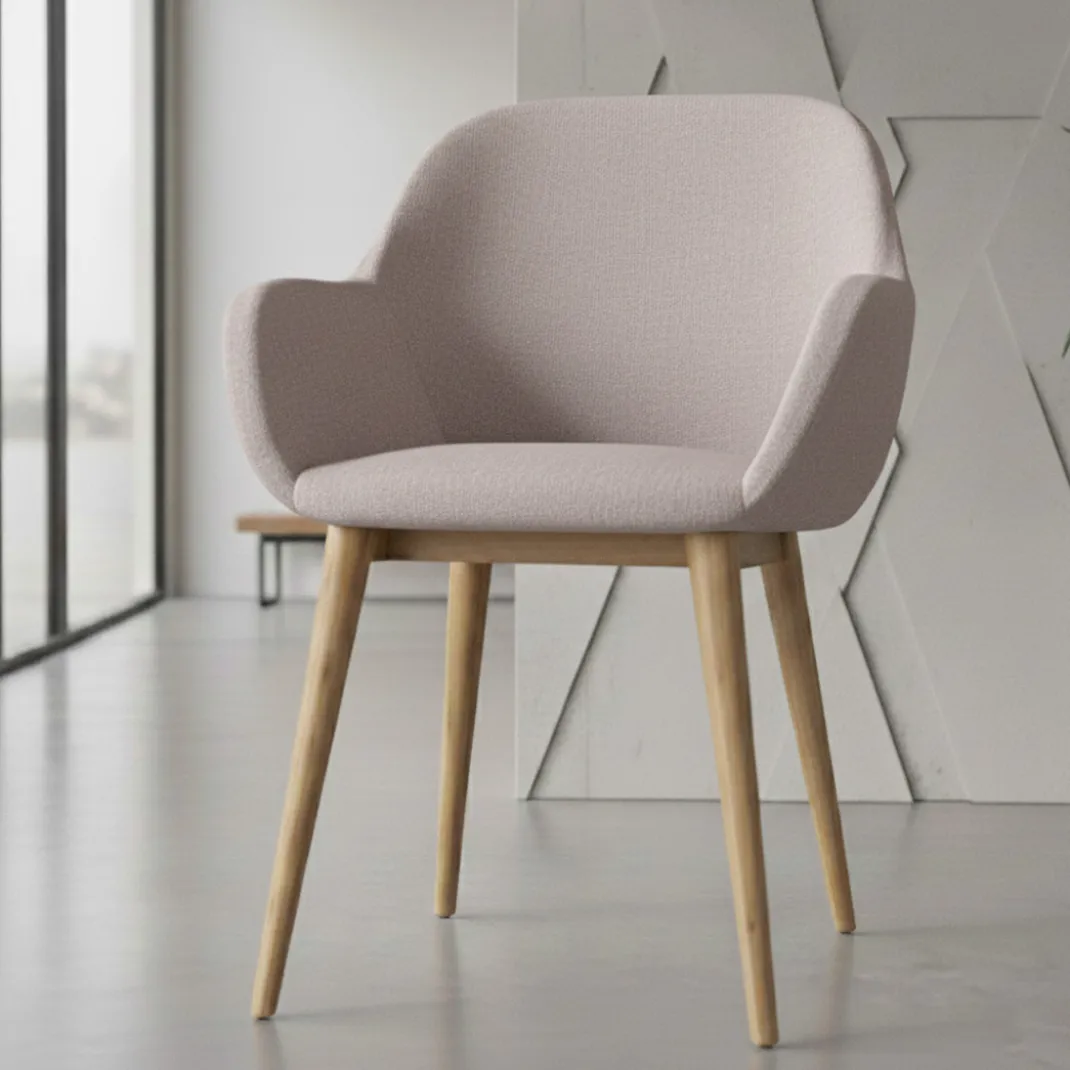 Silla confidente Moon 4 patas madera maciza