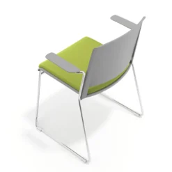 Silla Confidente tapizada con brazos Lotus