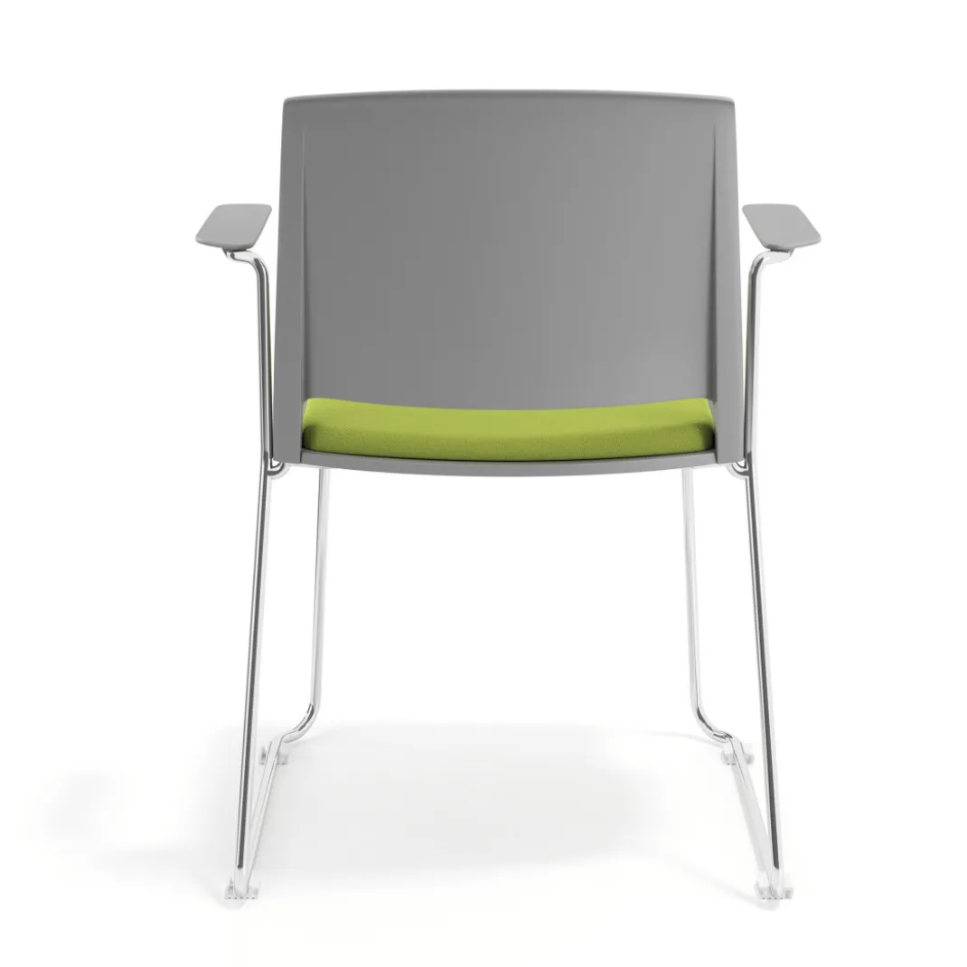 Silla Confidente tapizada con brazos Lotus