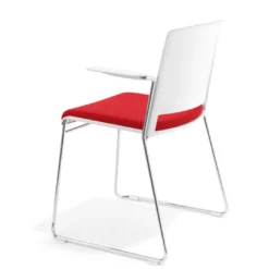 Silla Confidente tapizada con brazos Lotus