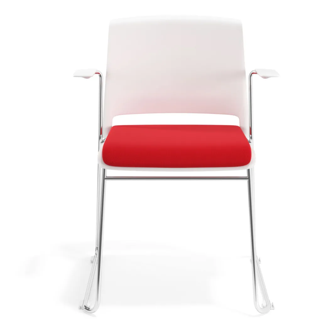 Silla Confidente tapizada con brazos Lotus